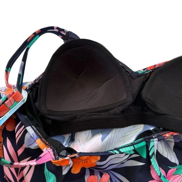 Swim Solutions Havanna Nights Bust Support Tankini Swim Top Size 12 Navy NWT - Picture 8 of 12